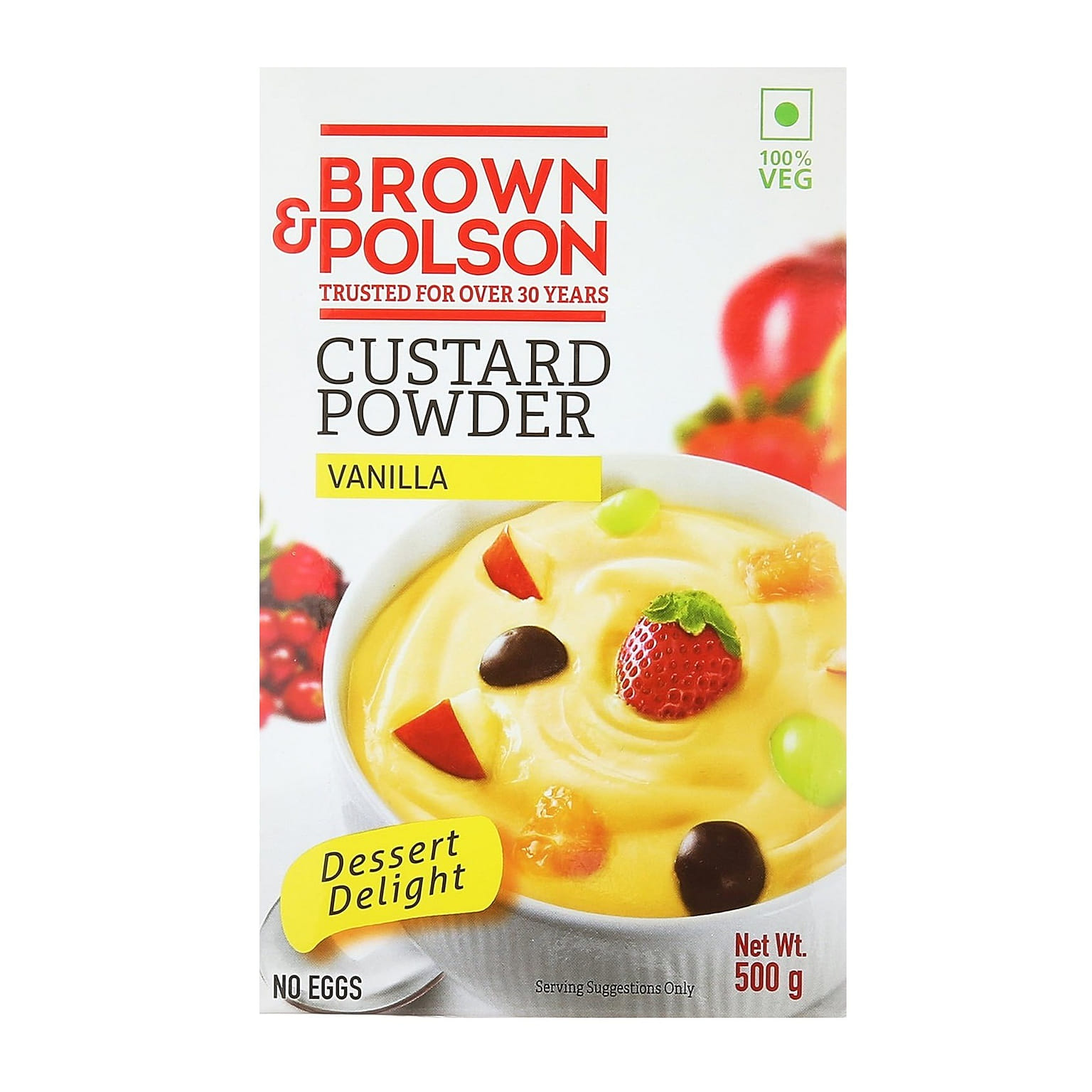 Brown & Polson Custard Powder (Vanilla) 500 Gram 1 pack