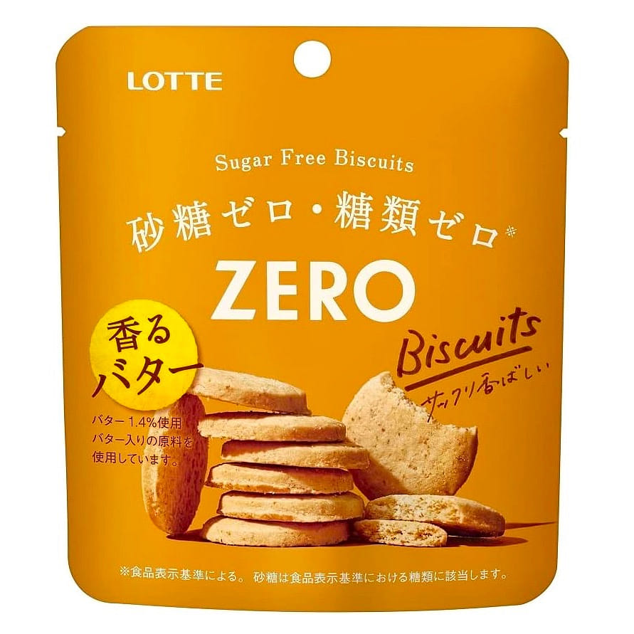 Japanese ZERO Sugar Free Biscuits Butter Lotte 26g 1 개