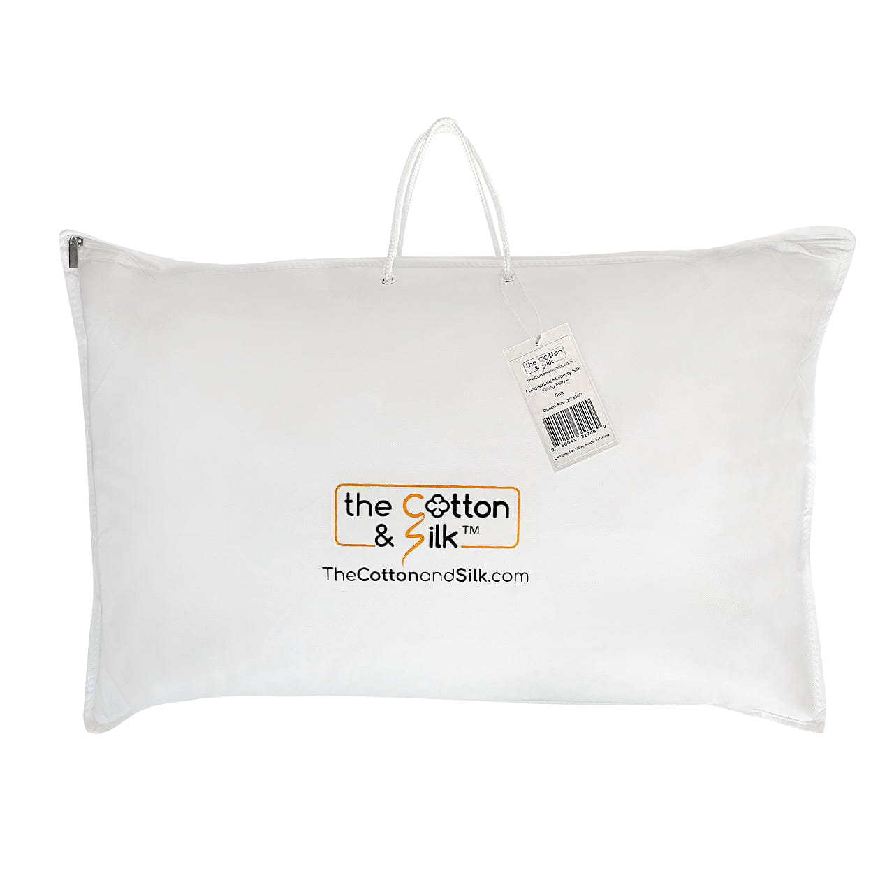 TheCotton&Silk 100% Mulberry Silk Filled Pillow Insert, Soft, Queen Size 1 개