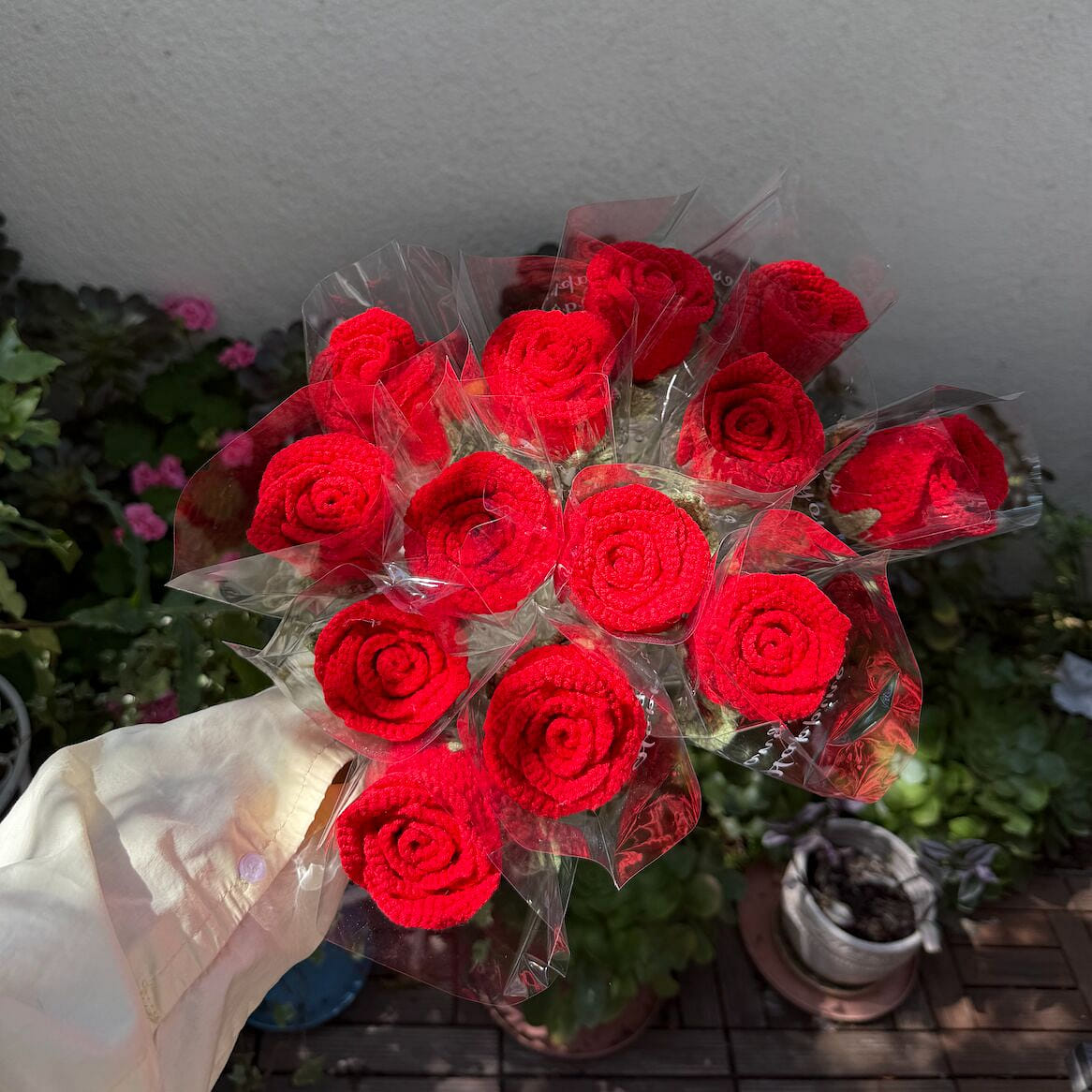 Crochet Flower- Red Rose 1 개