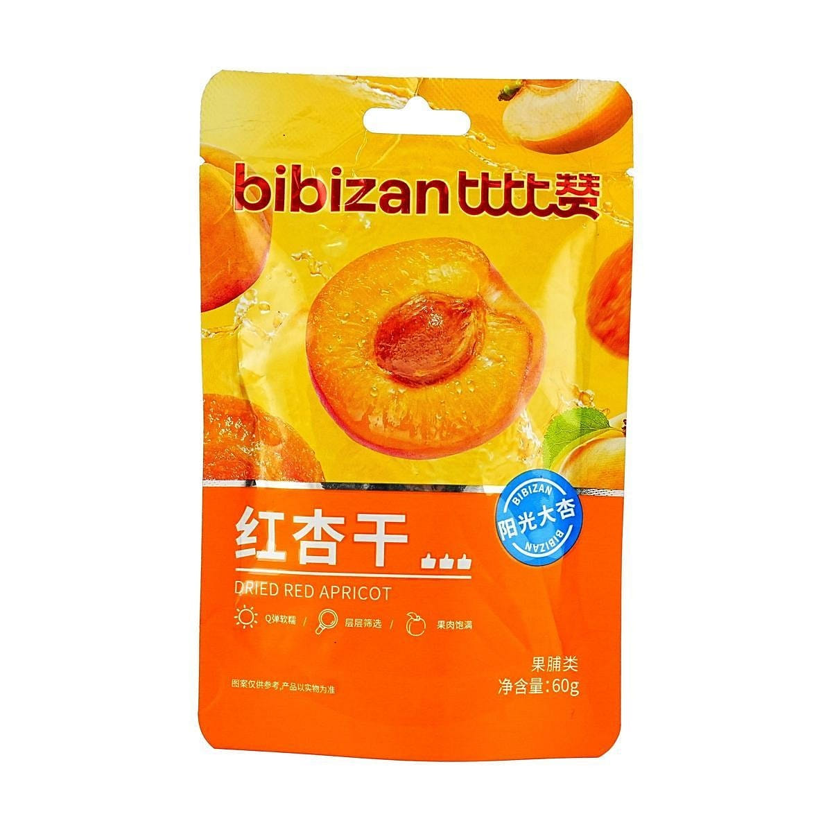 Dried red apricots, sweet and sour with a soft tex 60 g
