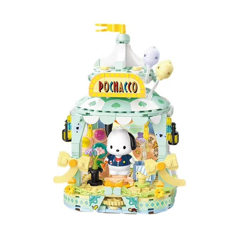 Sanrio Lego Building Blocks Colorful Amusement Park Birthday Gift-Pochacco 1 ส่วน