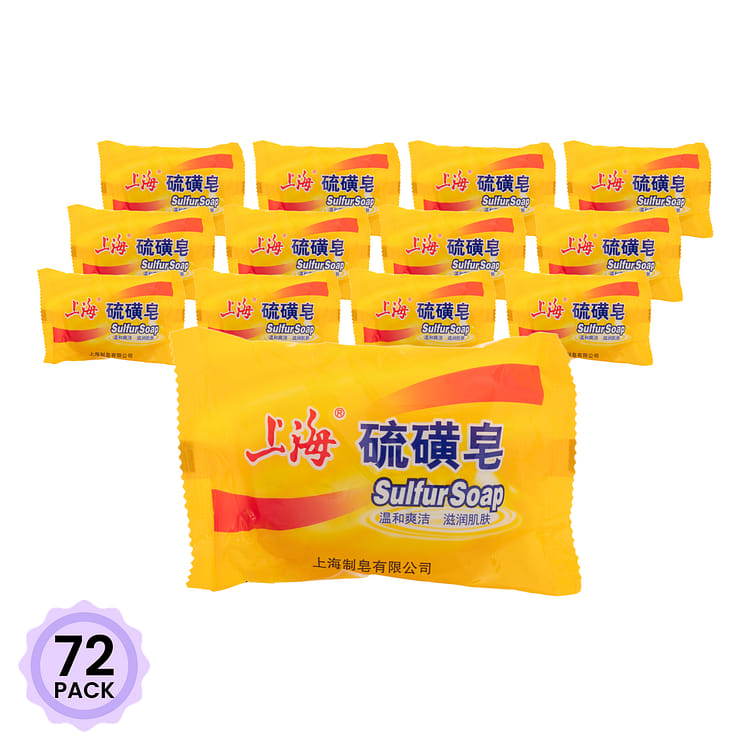 上海高级硫磺皂洁肤洁面85 克*72 包- Weee!