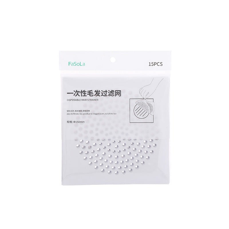 Bathroom drain outlet Disposable hair filters Small holes 1 pack (15 pcs) 1 개입