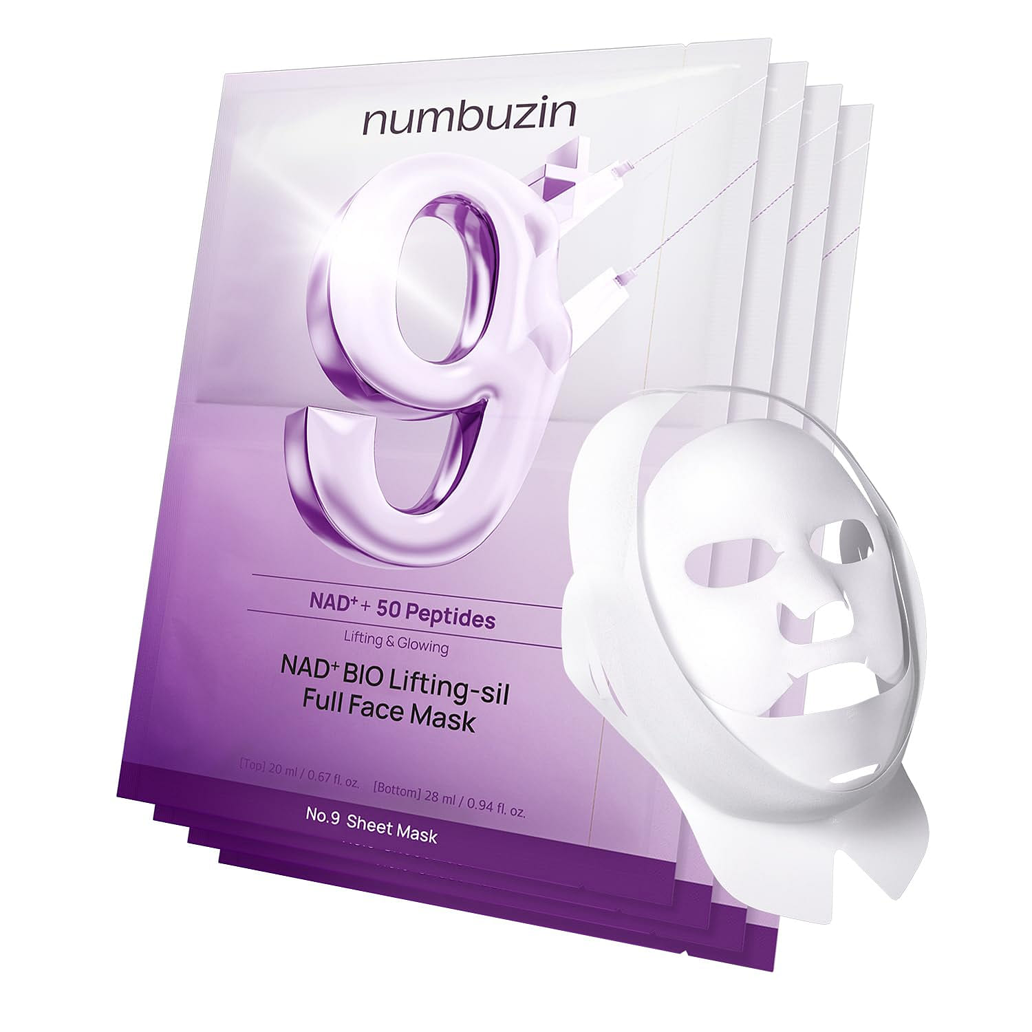 Numbuzin NAD+BIO提拉丝全脸面膜套装 1 份