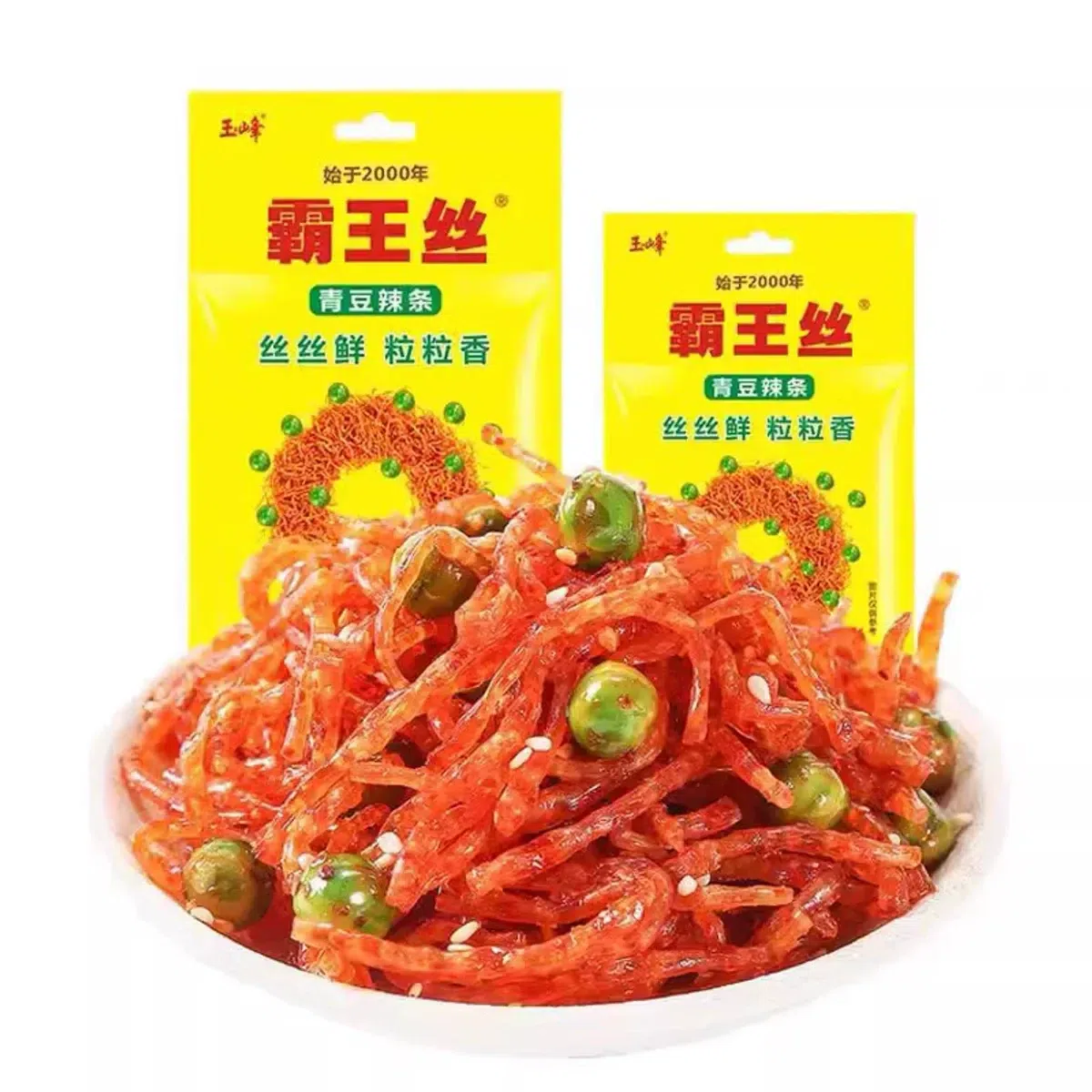 King Kong Noodles Green Pea Spicy Strips 18g*5 Pac 18 g*5 counts