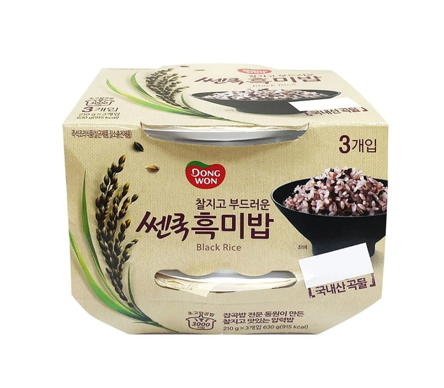 Dongwon Cooked Black Rice 3pk 630 g