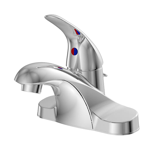 weee_grocery_4 in. Centerset 1-Handle Low-Arc Bathroom Faucet in Chrome 2.69 lb