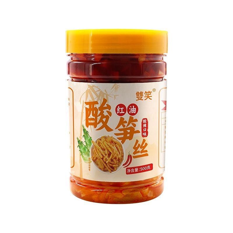 Guangxi red oil sour bamboo shoot shreds 1 bottle 500 g
