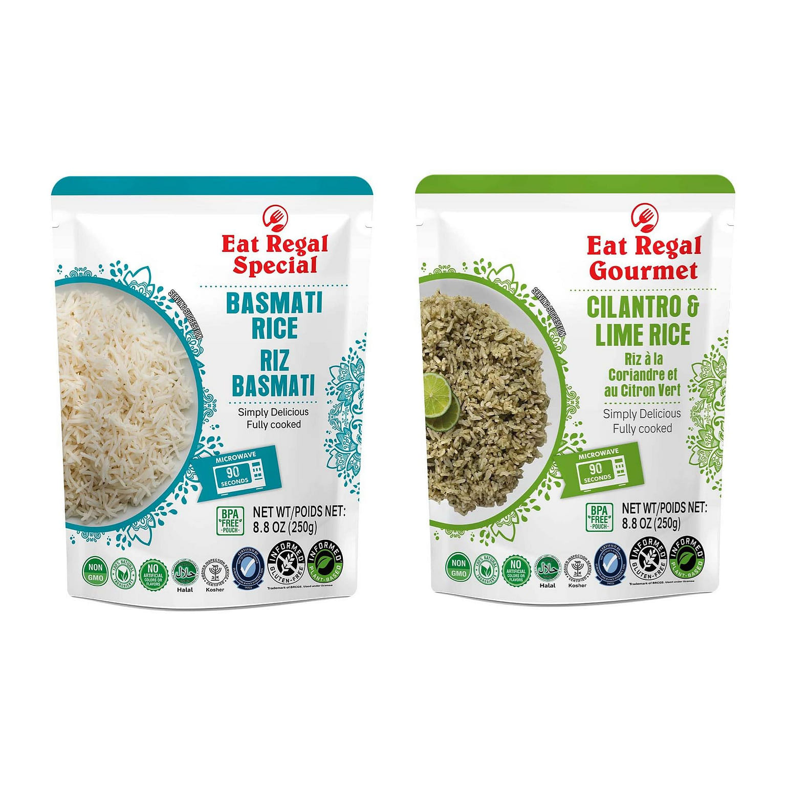 Eat Regal Cilantro Lime & Basmati Rice, Pack of 12 8.8 oz