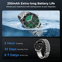 AI Smart Watch for Men Women,Silver Green--H66M 1 count