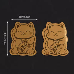 Gold-Plated Fortune Cat 24K 9999 SET OF 5 0.2 g