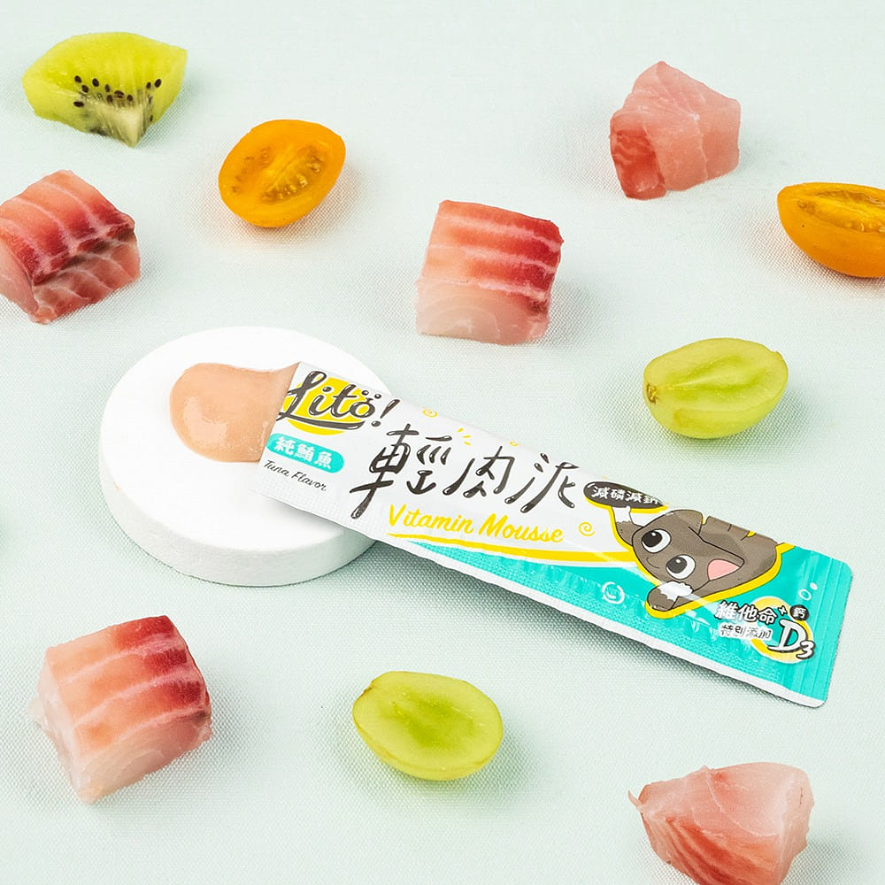 *Pet Treats*LitoMon- Litö! Vitamin Mousse, Tuna Flavor with Vitamin D3(1 tube) 10 グラム