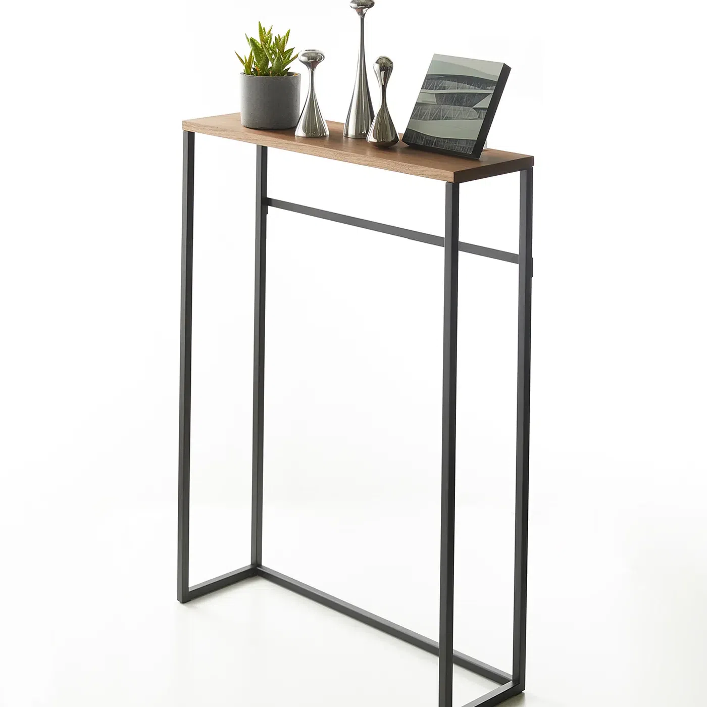 Narrow Entryway Console Table (32" H) Steel Black 1 개