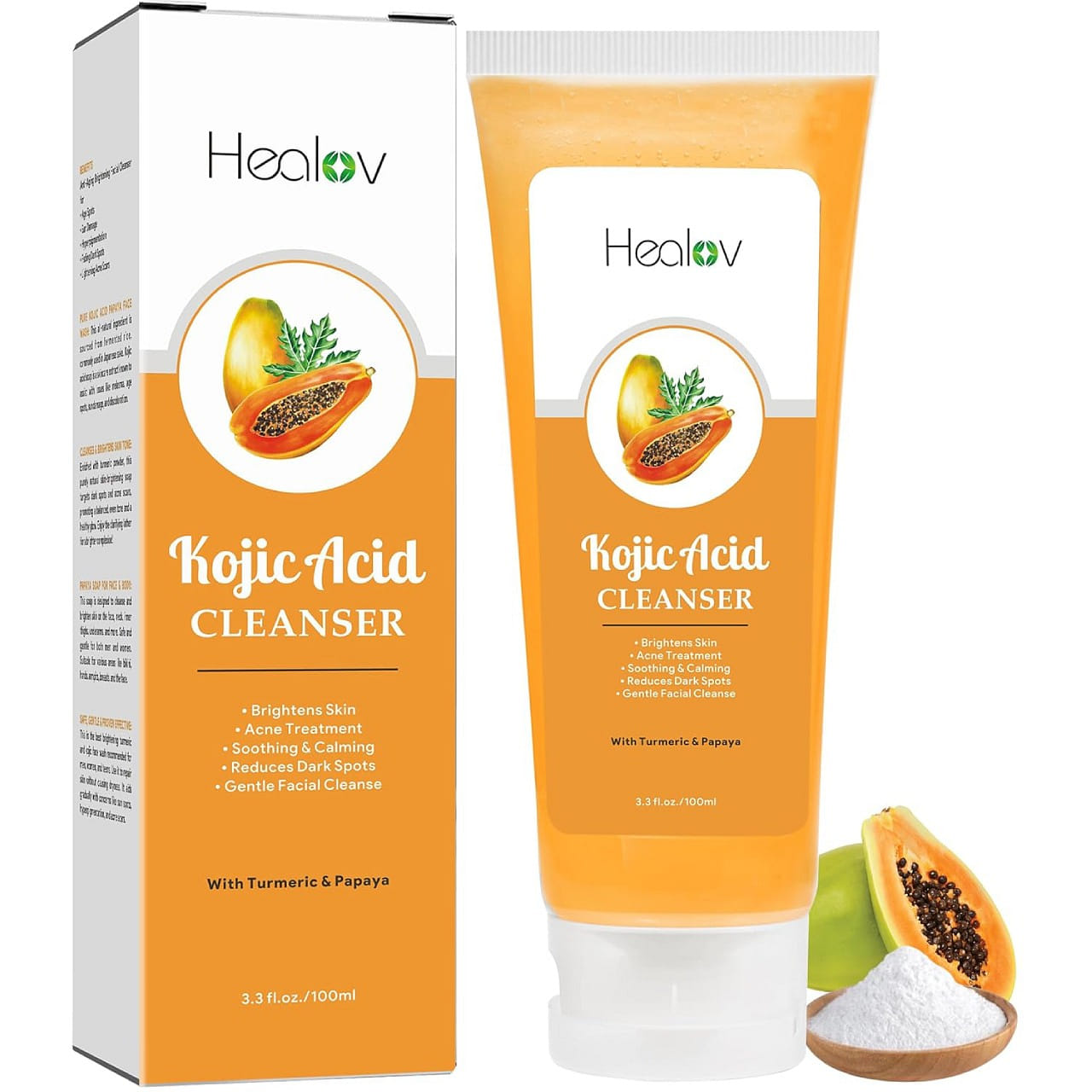 Kojic Acid Soap Skin Brightening Kojic Papaya Face 1 each