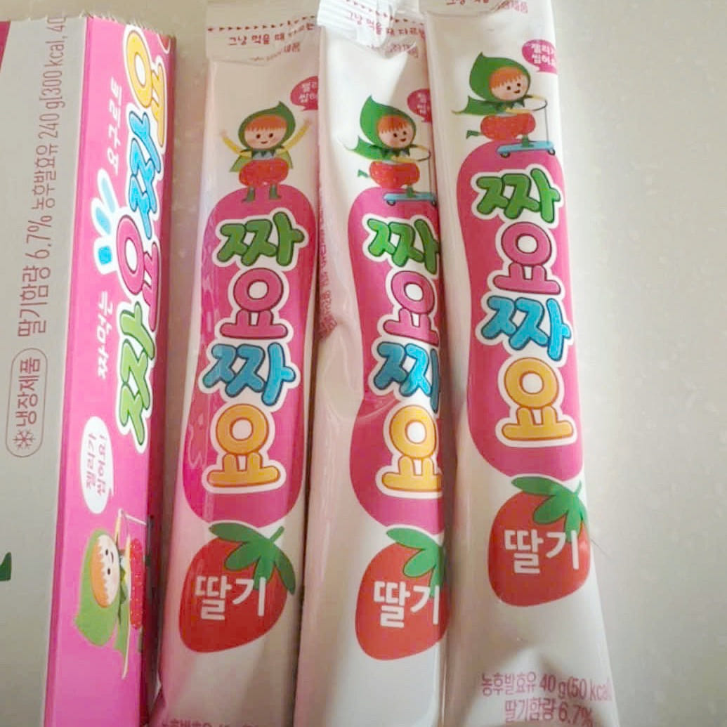 Seoul Milk Chayo Chayo Strawberry Yogurt 12 Sticks 12 개입