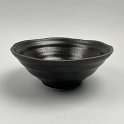 Made-in-Japan Kuroshio Small Soup Noodle Matte Black Bowl 7.2" dia.(20 oz) 1 each