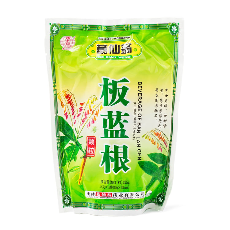 Get Ge Xian Weng Beverage of Ban Lan Gen Herbal Supplement 15ct