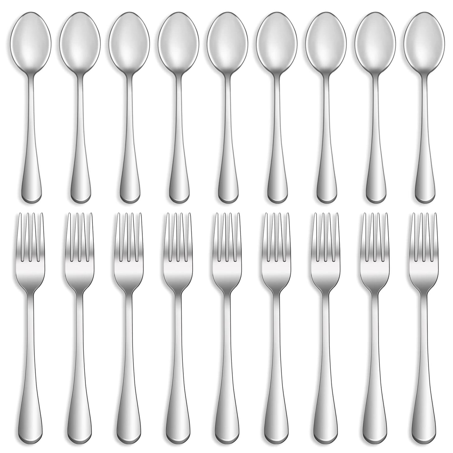 8 Pcs Forks Spoons Silverware Set,Food Grade Stainless Steel Flatware Cutlery 1 개