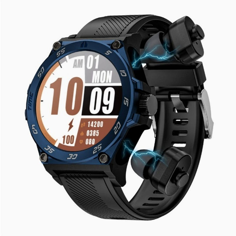 2-in-1 smartwatch with built-in earphones in blue 1 개