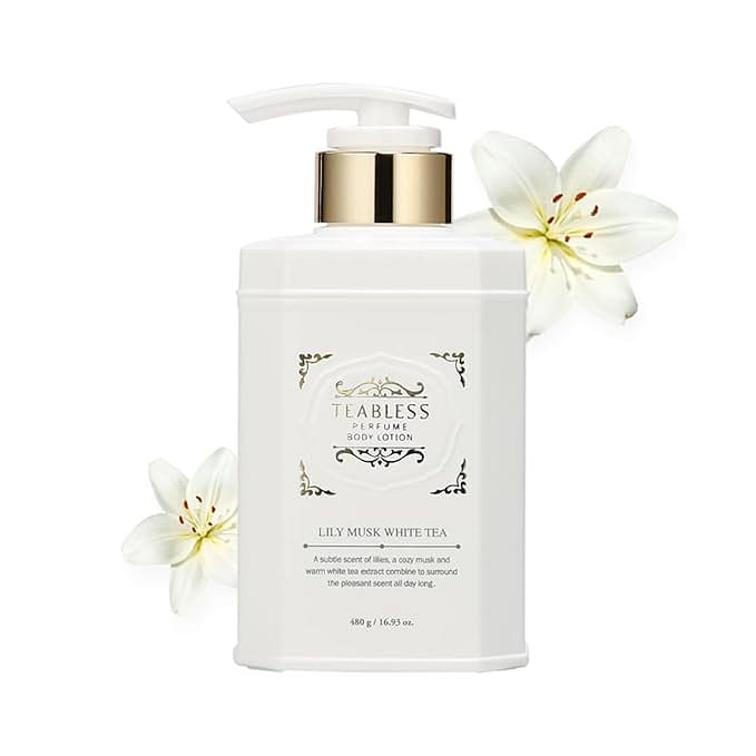 Perfume Body Lotion Lily Musk White Tea Scent,  16.9Fl Oz 480g 1 개