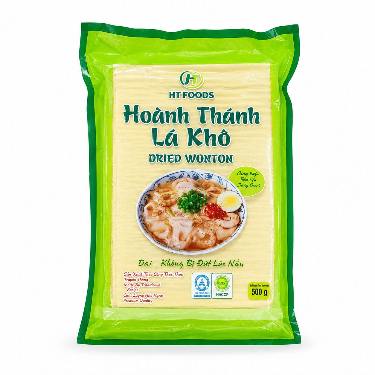 HT Foods Dried Wonton Wrappers 500g 500 g