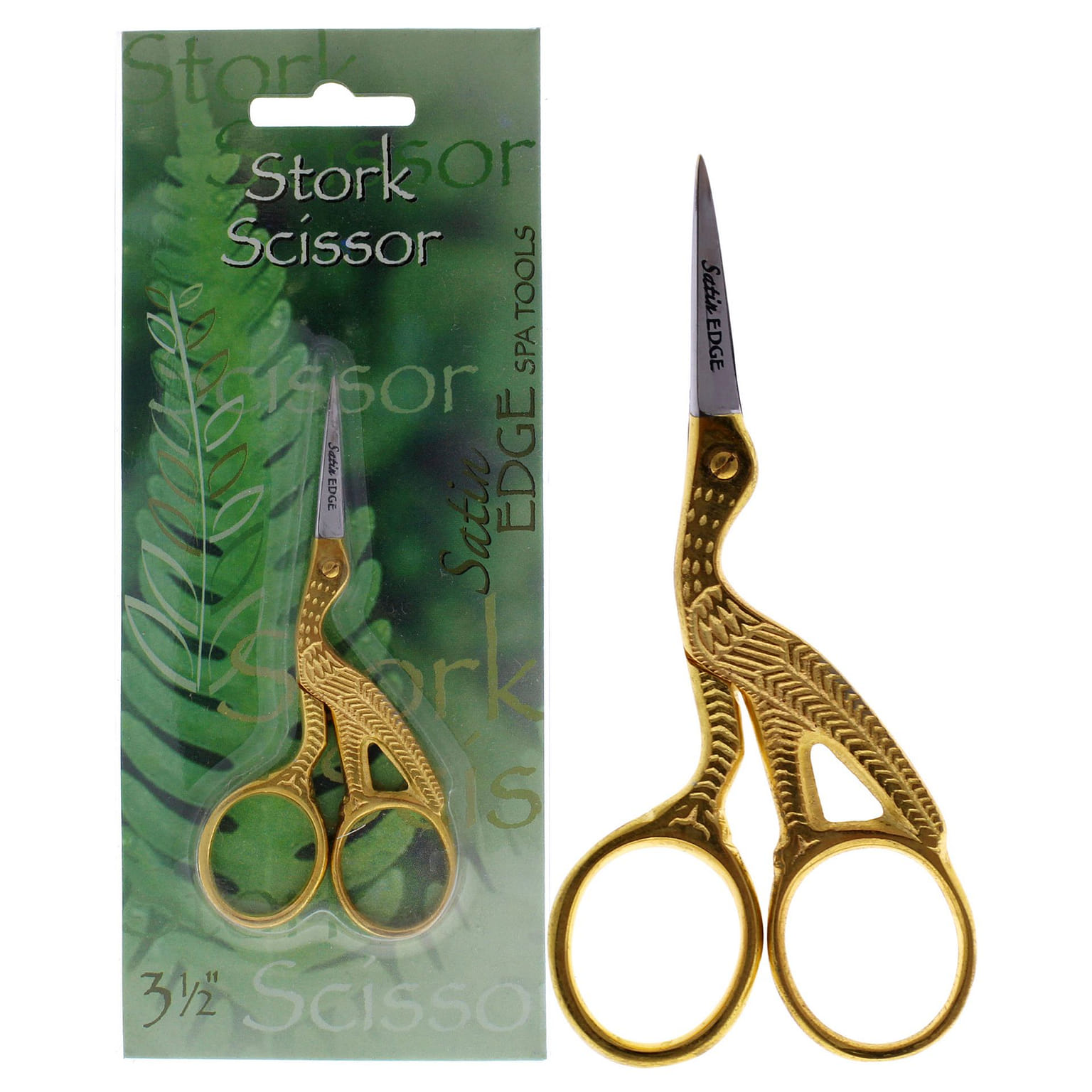 Stork Scissors - Gold by Satin Edge for Unisex - 3.5 each