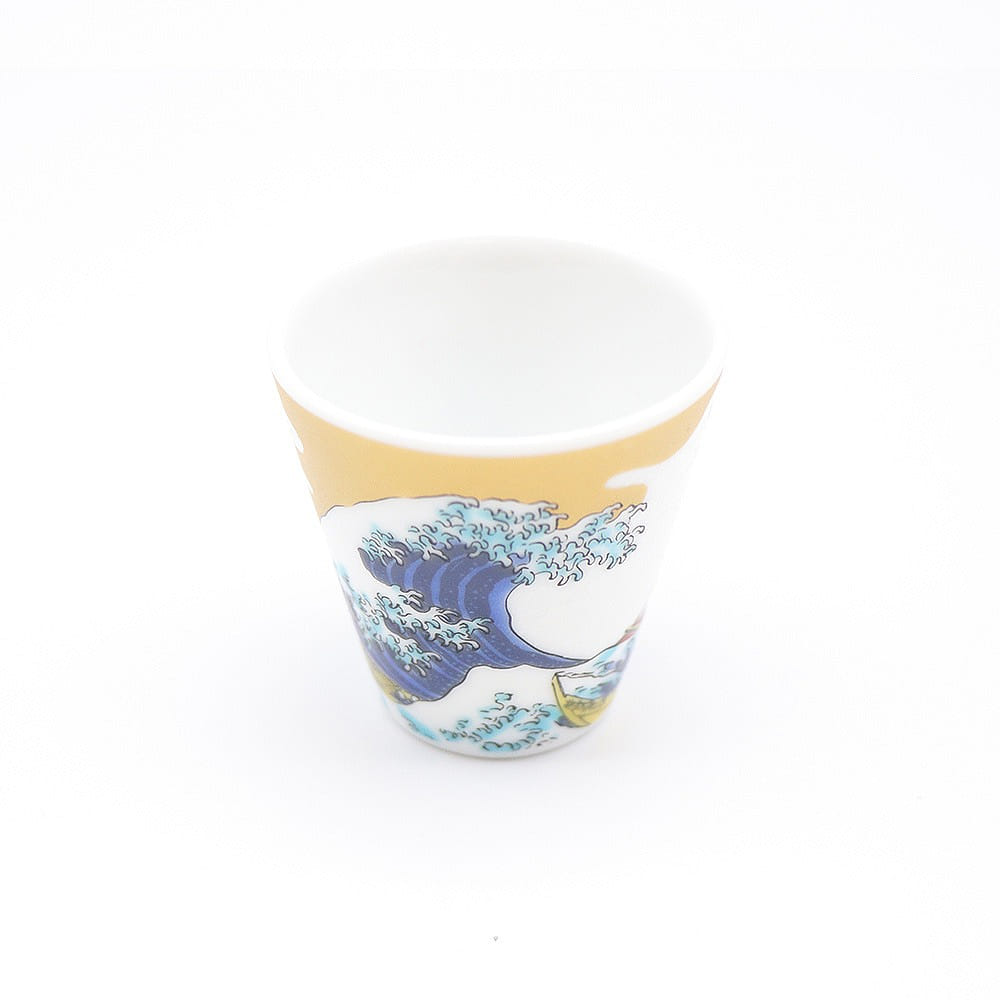 Kutani Ware Handmade Cup (Hokusai Wave, 2.16"x 2.08") Made in Japan 1 개