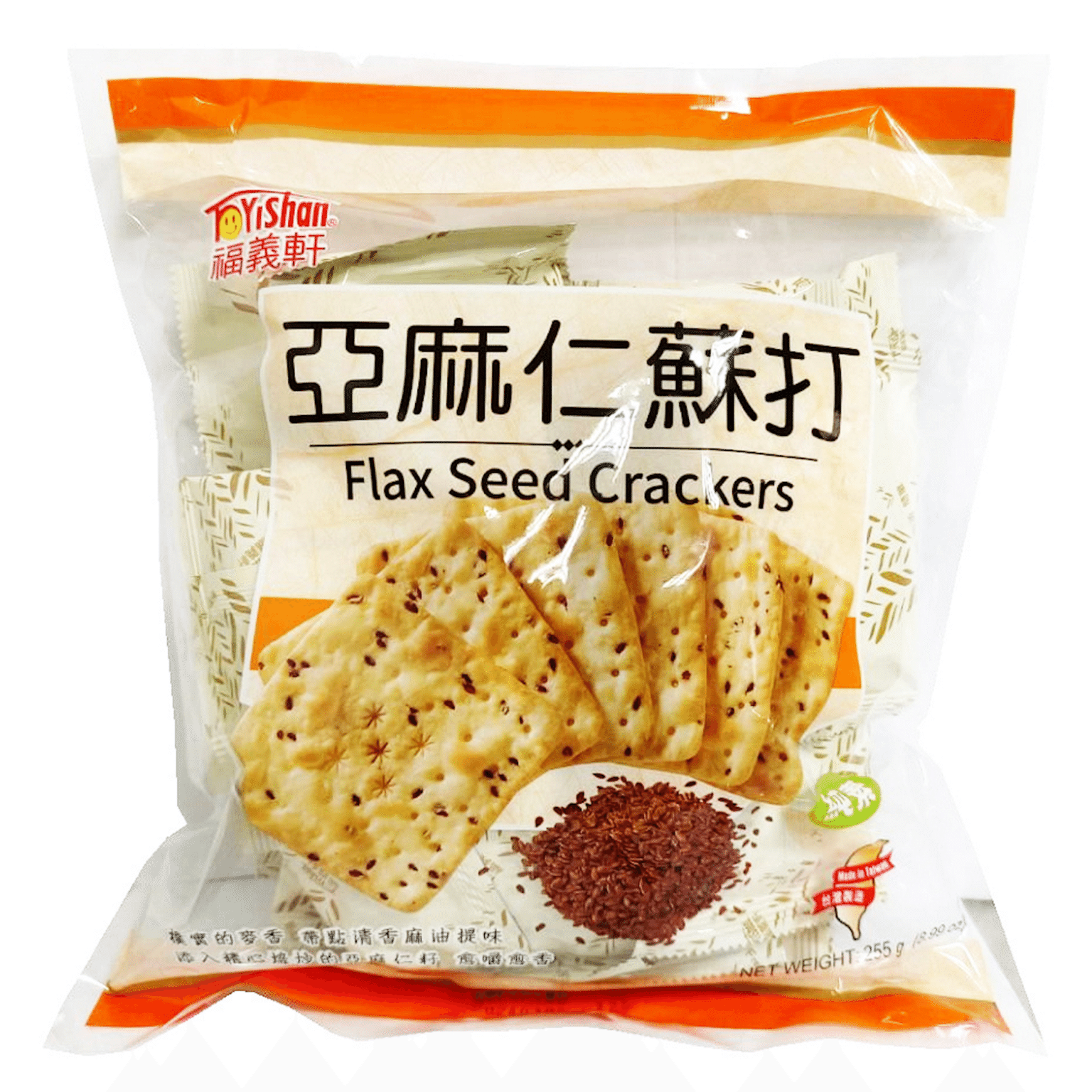 FuYiShan Flax Seed Crackers (Large Bulk) 255 g / 1bag 1 개입