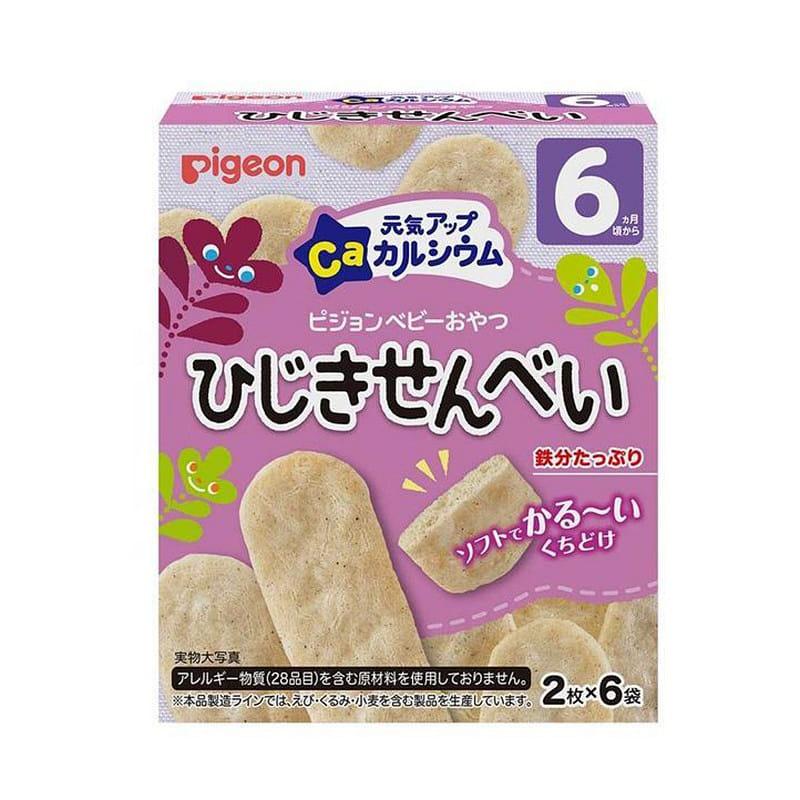 PIGEON Vitality Calcium Rice Crackers 2pcs x 6bags 1 개
