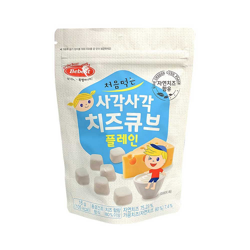 베베스트 처음먹는 사각사각 치즈큐브 플레인 16g 1 개