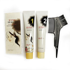 Medicinal Herb Hair Color Dye Kit - Medium Brown - K-Beauty Hair Color 1 box