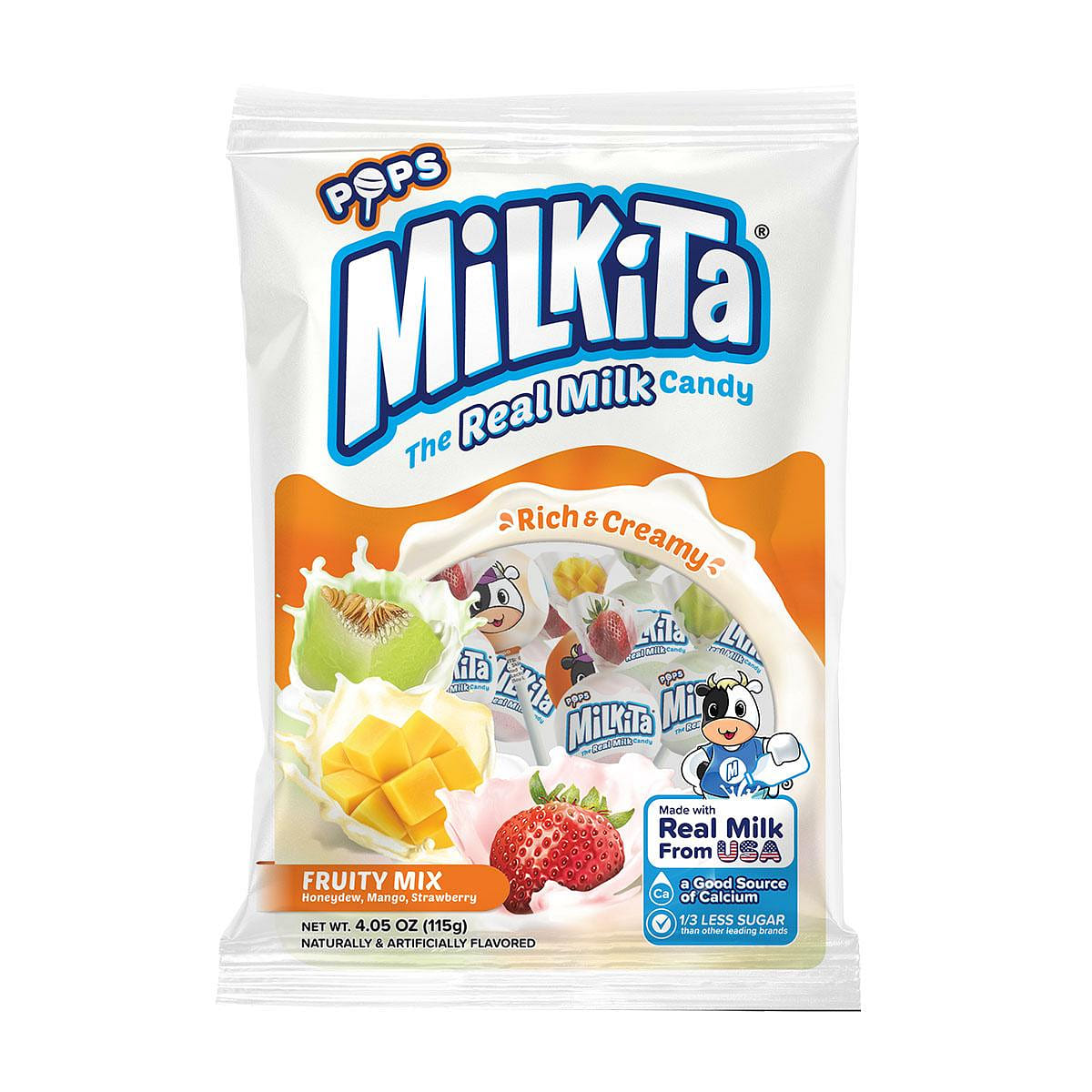 Milkita Creamy Chewy Candy Fruity Flavor 1 phần