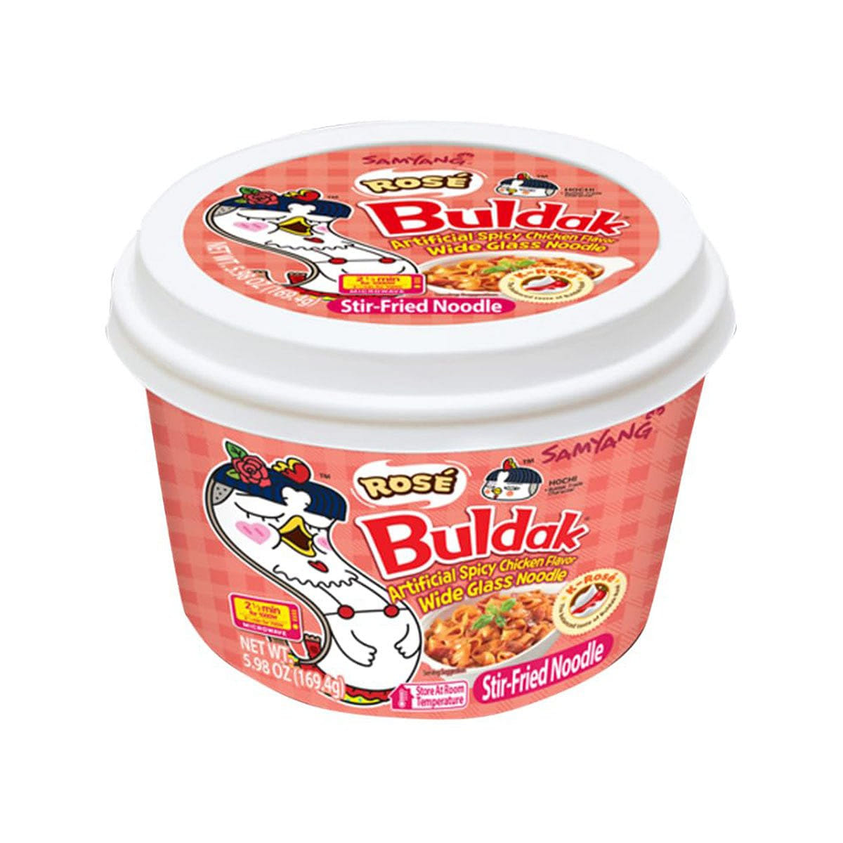 Samyang Rose Buldak Glass Noodle Instant Food - 5.98 oz 1 個