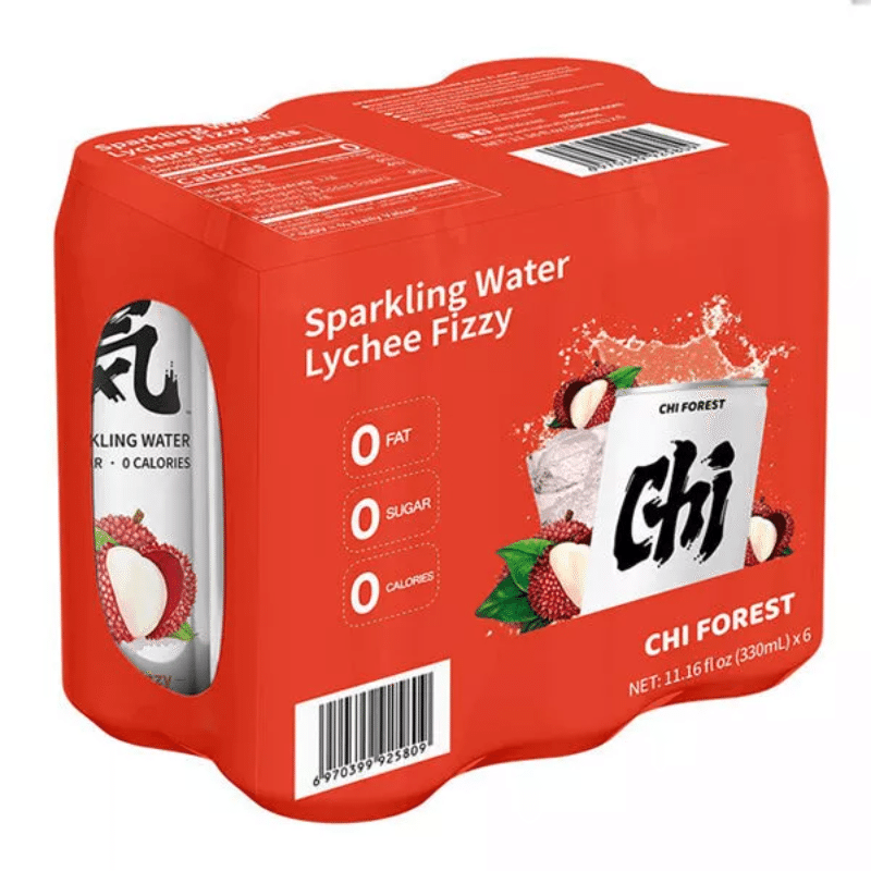Genki Forest Chi Sparkling Water, Lychee Flavor pack of 6 1 ส่วน