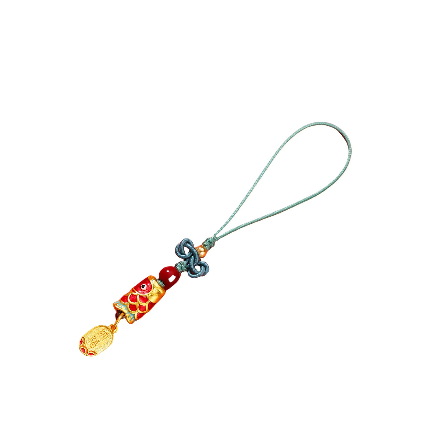 Wenchang Knot Koi Landing Pendant Prayer Blue 13cm 1 box
