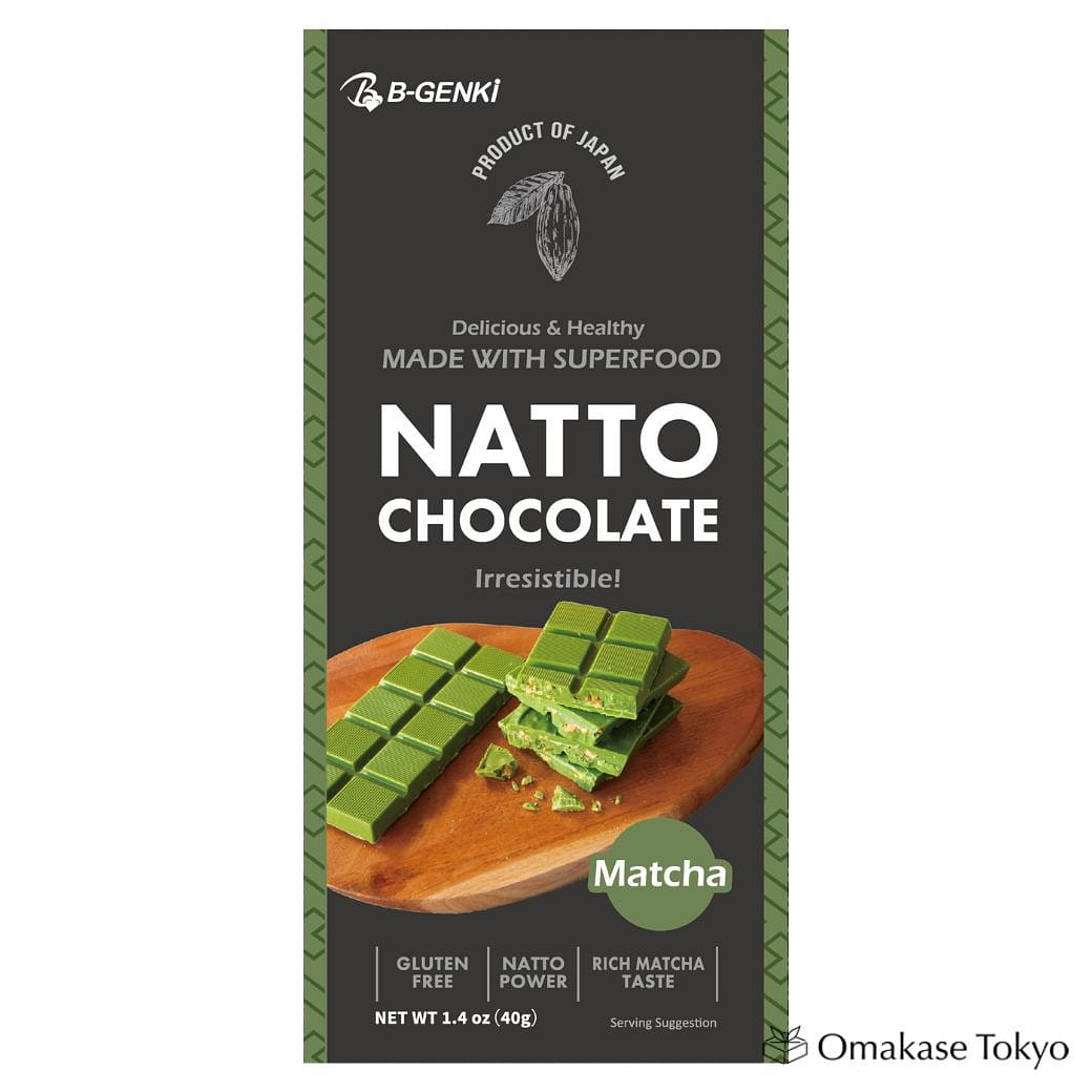 Natto Chocolate Matcha 1.4oz w/ Freeze-Dried Natto 40 กรัม