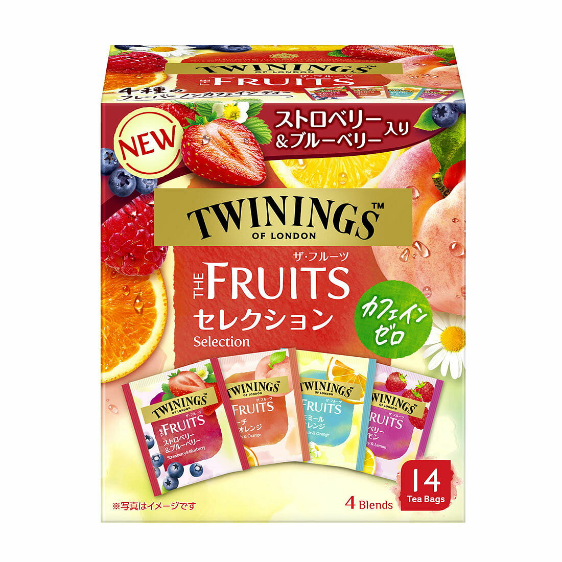 Kataoka TWININGS Assorted Fruit Flavor Tea Bags 14 개입