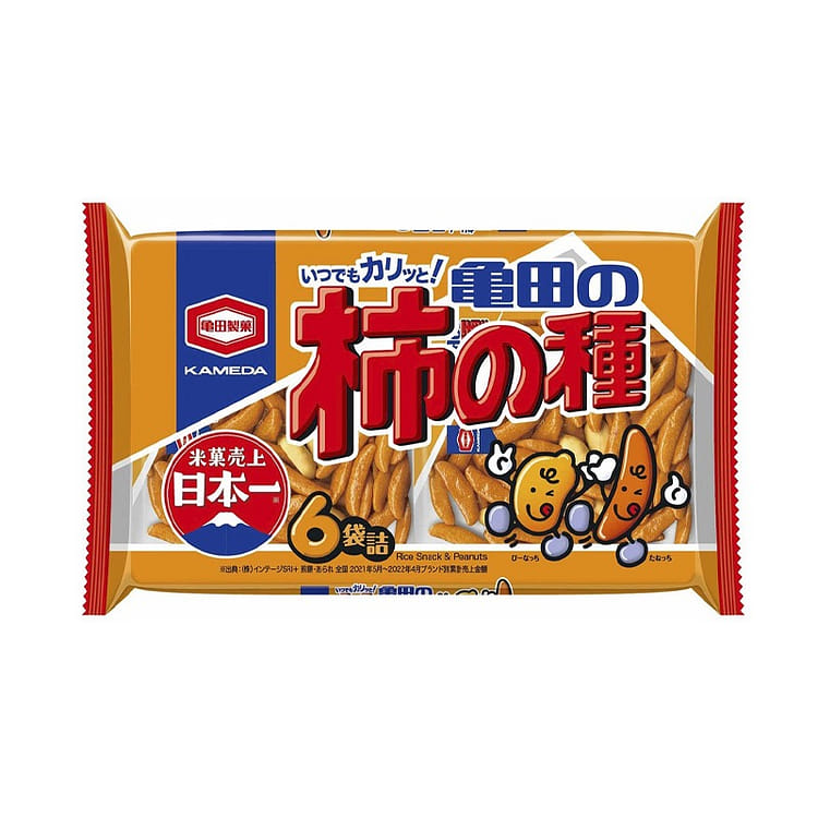 亀田の柿の種袋詰 6包入 180g - Weee!