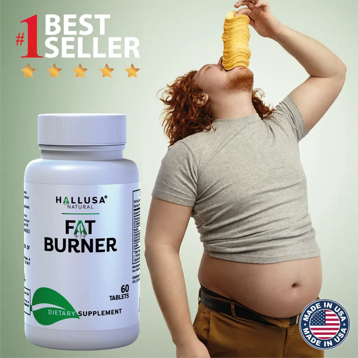 HALLUSA Natural Fat Burner  60 Tablets 1 pack