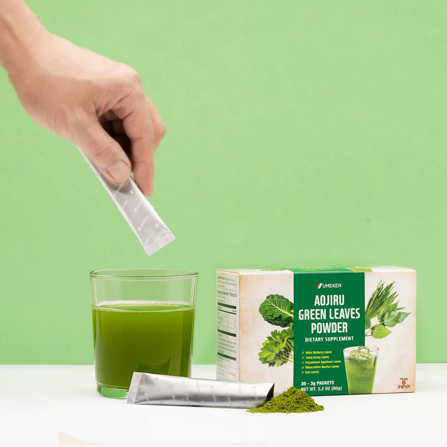 UMEKEN Aojiru Green Leaves Powder 30 packets 90 그램