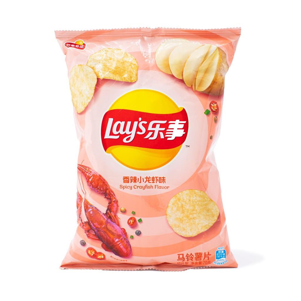 Lay's Potato Chips, Spicy Crayfish Flavor 70 g*22 pack