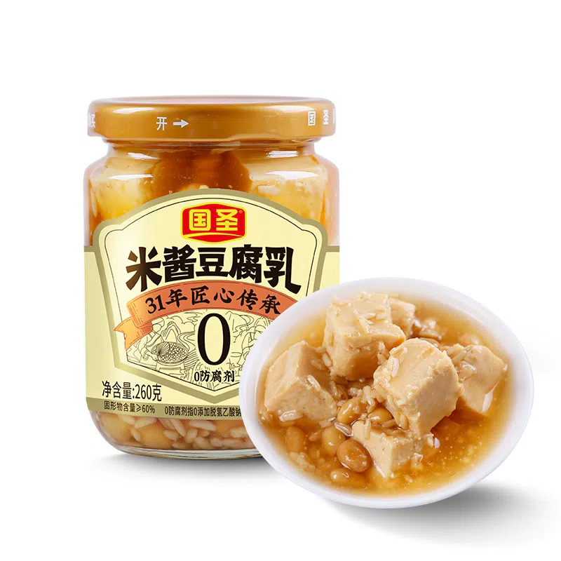 国圣米酱豆腐乳260g*1瓶 闽南霉腐乳下饭菜 260 克