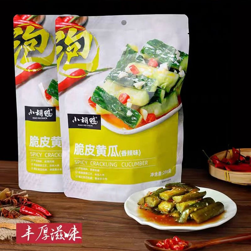 Xiao Hu Ya Crispy cucumber spicy 288g*1 bag 288 กรัม