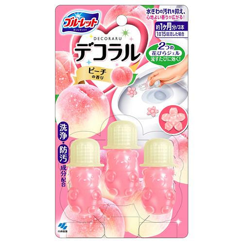 Kobayashi Bluelet Decoral Peach Scent Toilet Gel 1 each