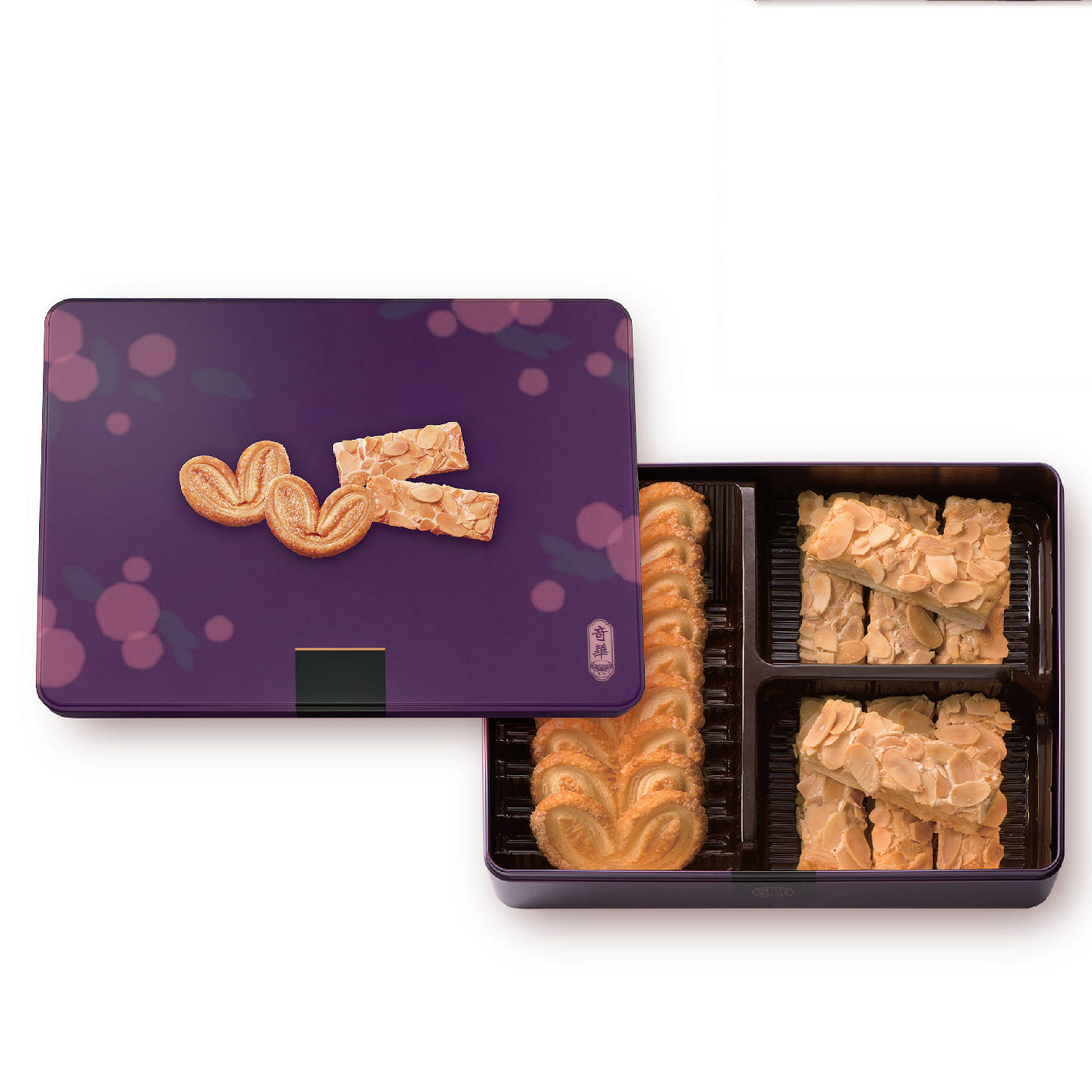 蝴蝶酥及杏仁條鐵罐禮盒 1 盒