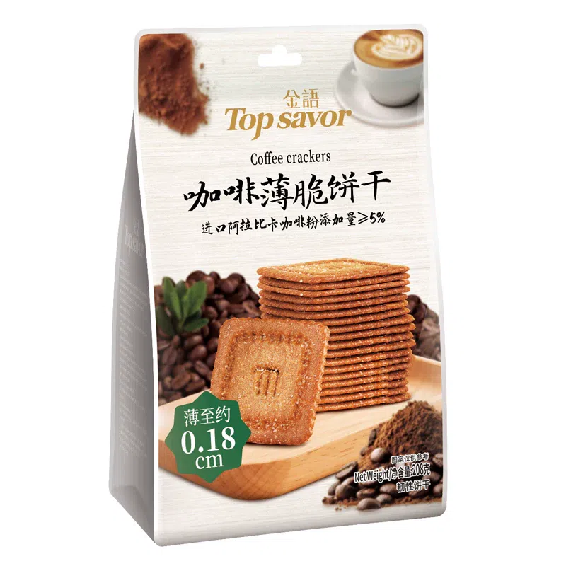 金语咖啡薄脆饼干208g*1袋 208 克