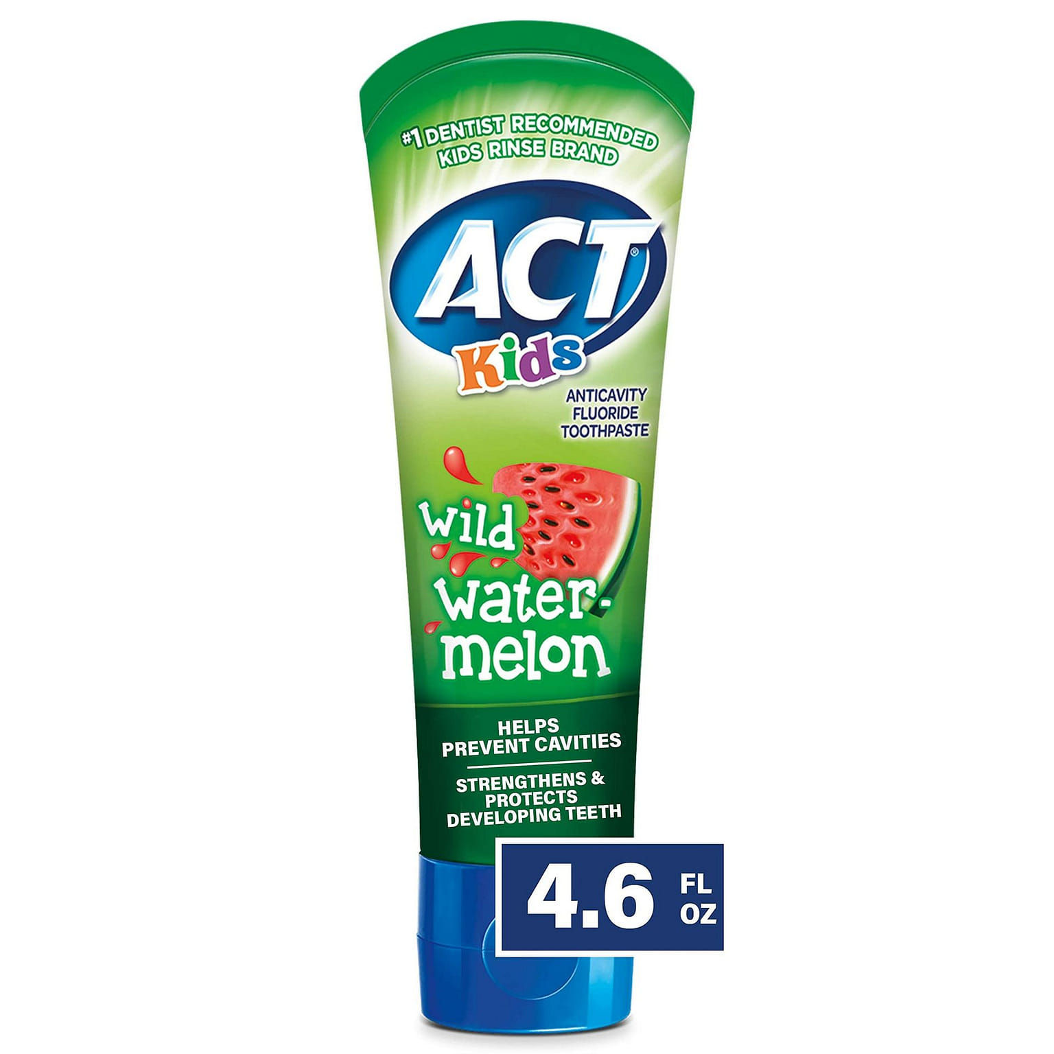 ACT Kids Anticavity Fluoride Toothpaste 4.6 oz. Wild Watermelon 1 개