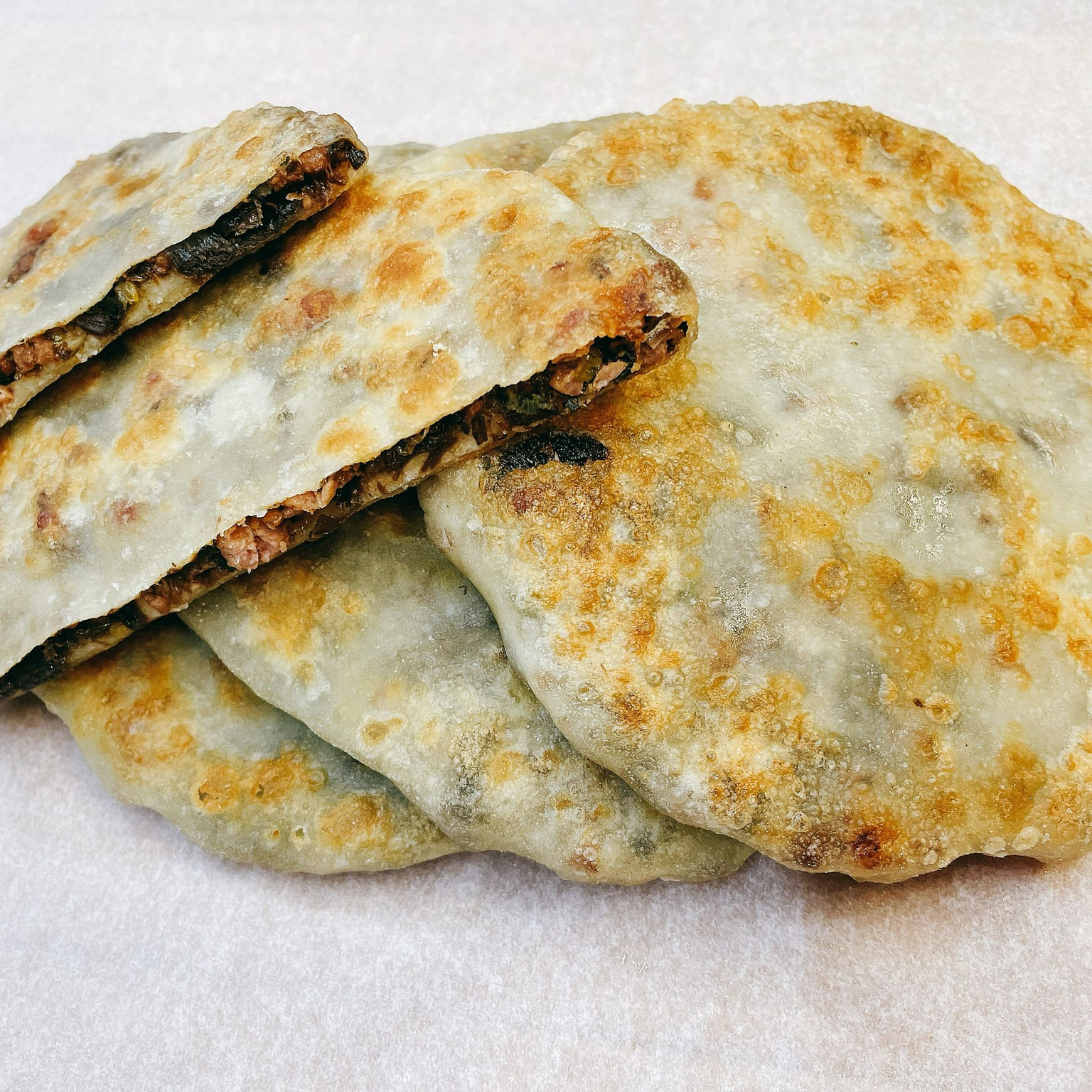 Pork & Preserved Mustard Greens Pancakes (3 pcs) 1 each