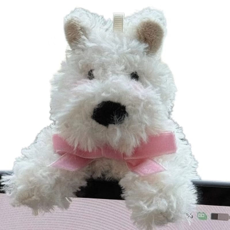 Car  Screen Decoration West Highland Cute dog 2 Sets-Pink Bow Style 1Pc 1 개